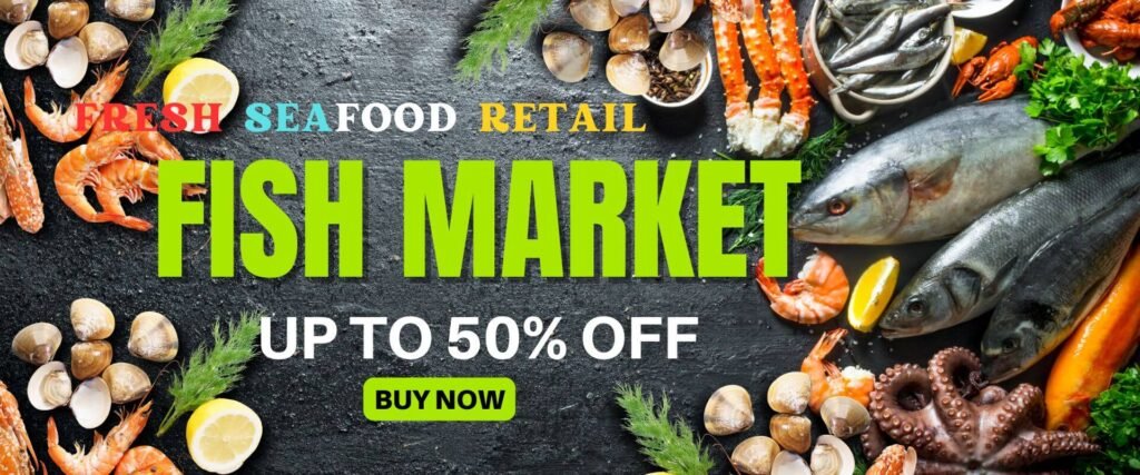 fresh seafood retail banner